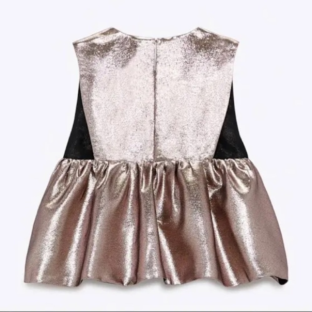 Zara Shimmery Ruffled Top - Picture 2 of 8
